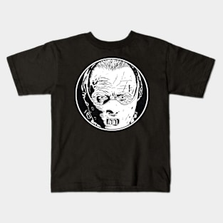 HANNIBAL LECTER - Silence of the Lambs (Circle Black and White) Kids T-Shirt